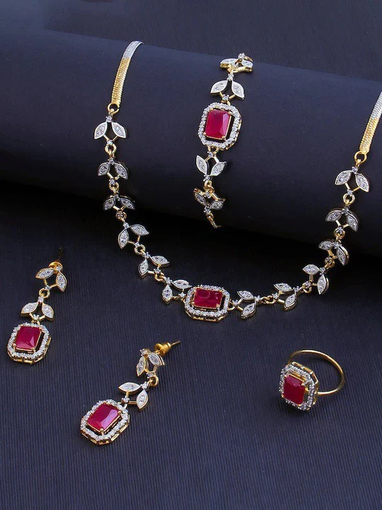 American diamond necklace set  uploaded by business on 8/1/2023