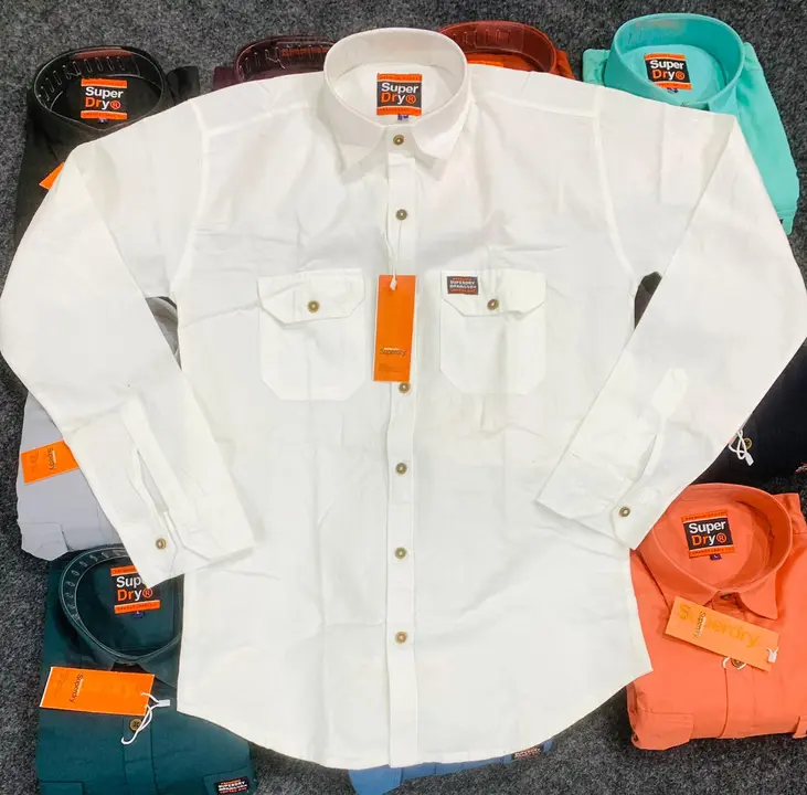 Double pocket superdry heavy cargo shirt  uploaded by Panther garments - manufacturing  on 8/1/2023