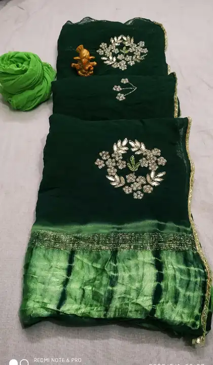 👌👌👌New launched👌👌👌🔆🔆🔆
Pyore Jorjat Satta sibbori shadded Handwork Saree... Big Sattin

Brig uploaded by Gotapatti manufacturer on 8/2/2023