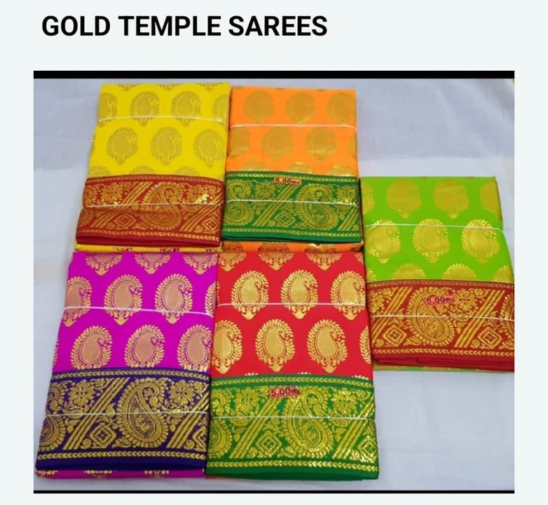 Golden Temple Sarees (5mtr) uploaded by business on 8/2/2023