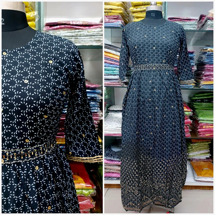 Exclusive Rayon  Printed Gown with Belt uploaded by Vihu fashion on 8/2/2023
