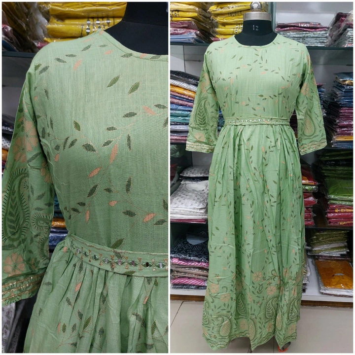 Exclusive Rayon  Printed Gown with Belt uploaded by Vihu fashion on 8/2/2023