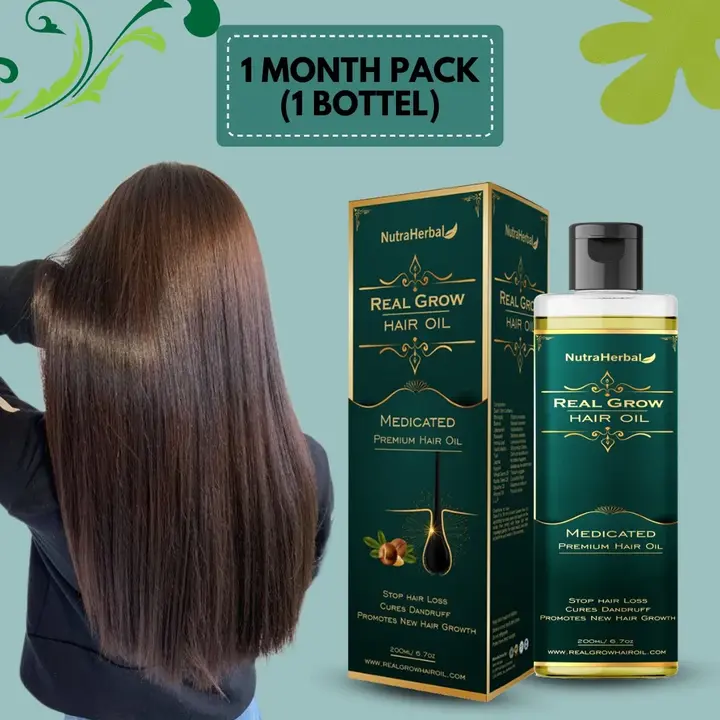 Nutraherbal real grow hair oil for all hair problems  uploaded by business on 8/2/2023