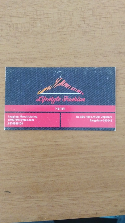 Visiting card store images of Lifestyle Fashion