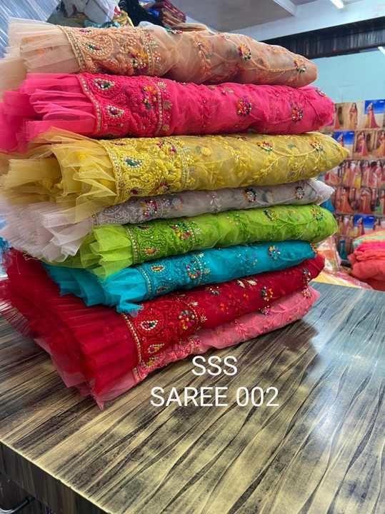 Post image BEST SELLING FULL GURANTEED NET SAREES WID EMBROIDERY