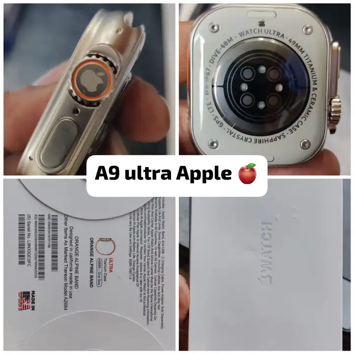 Apple A-9 Ultra Luxury Design Smart Watch ⌚ With iPhone Logo 💥💫💯✅ uploaded by navin rajpurohit Ahmedabad  on 8/2/2023