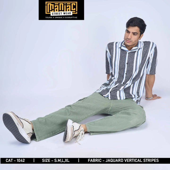 Stripes fabric shirt premium uploaded by Shree gurudev collection / 9806507567 on 8/2/2023