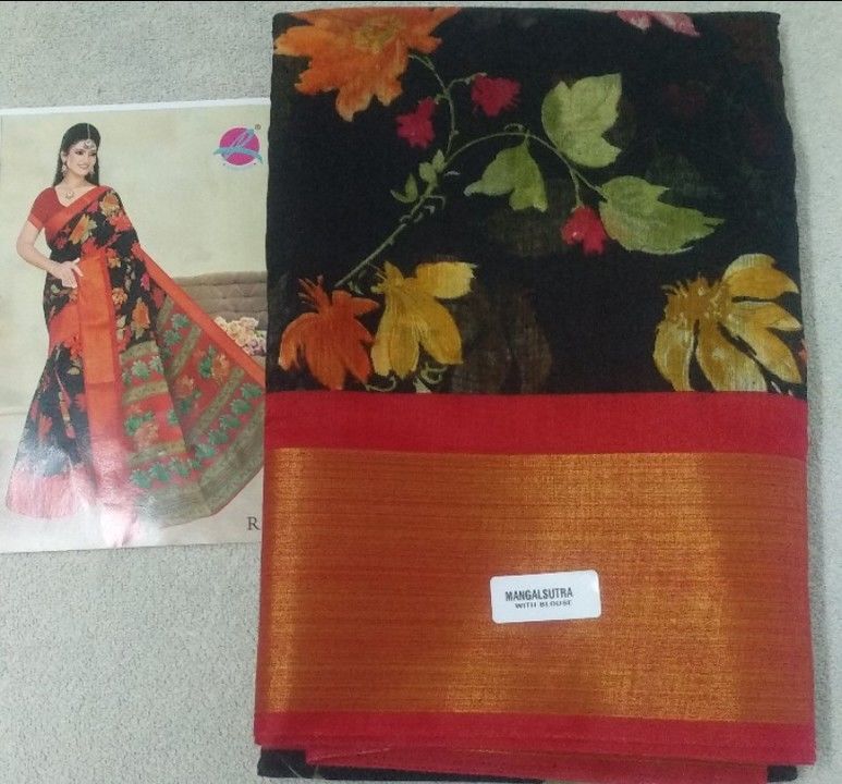 Fancy Silky Cotton Saree uploaded by business on 3/18/2021