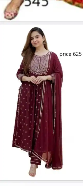 Havey embroidered kurti set with pent and dupatta  uploaded by PANIHARI COLLECTION CENTRE on 8/2/2023