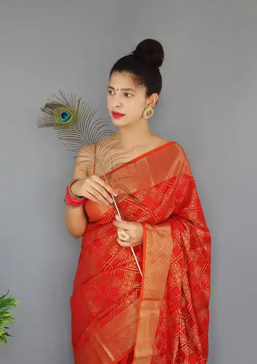 *_PURE PATAN PATOLA SILK SAREE WITH ALL OVER WEAVED DESIGN AND BROCADE BORDER WITH RICH PALLU uploaded by Miss Lifestyle on 8/2/2023