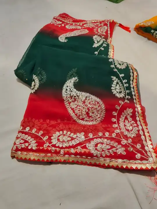 Gorjet fabric pittion work uploaded by Deepika Designer Saree on 8/2/2023