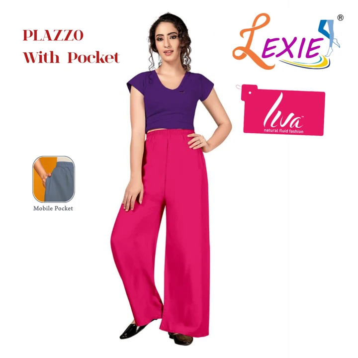 Plane Plazzo with pockets  uploaded by LEXIE LEGGINGS on 8/2/2023