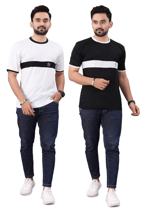Men's casual Lycra fabric t-shirts uploaded by Shreeji Fashion on 8/2/2023