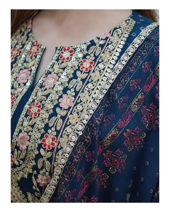 Heavy embroidered kurti with pent and dupatta  uploaded by PANIHARI COLLECTION CENTRE on 8/2/2023