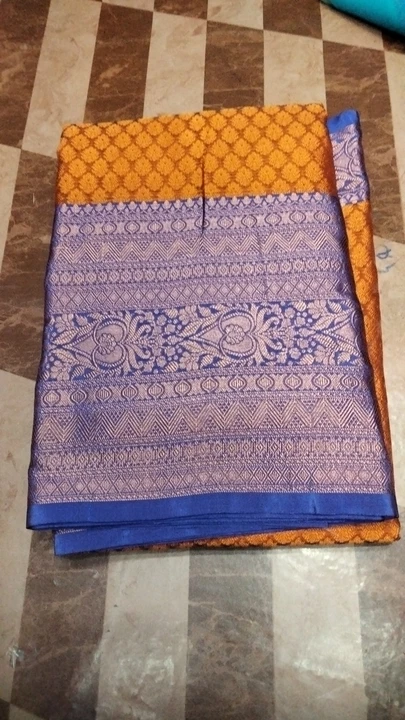 Manufacturing sarees Banarasi kora Sami fancy shoft saree Rannig Blouse wholesalers  uploaded by Arbaz sarees manufacturer  on 8/2/2023