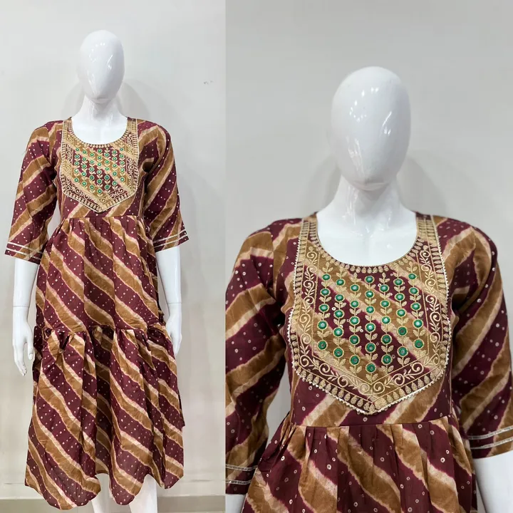 Post image SIZE :- M TO XXL
FABRIC :- MODAL SILK
FLAR :- 4.5 MITTER
COLOUR : 2