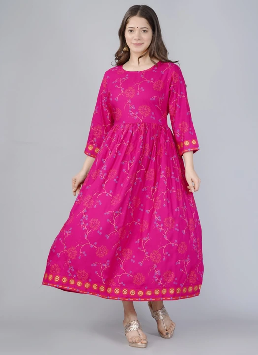 Rayon  Anarkali kurti
Size: M,L,XL,XXL
Length: 50inch
Fabric: Rayon
 uploaded by Ganpati handicrafts on 8/3/2023