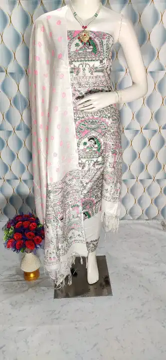 Madhubani Print Suit Piece  uploaded by S Kumar Creations on 8/3/2023