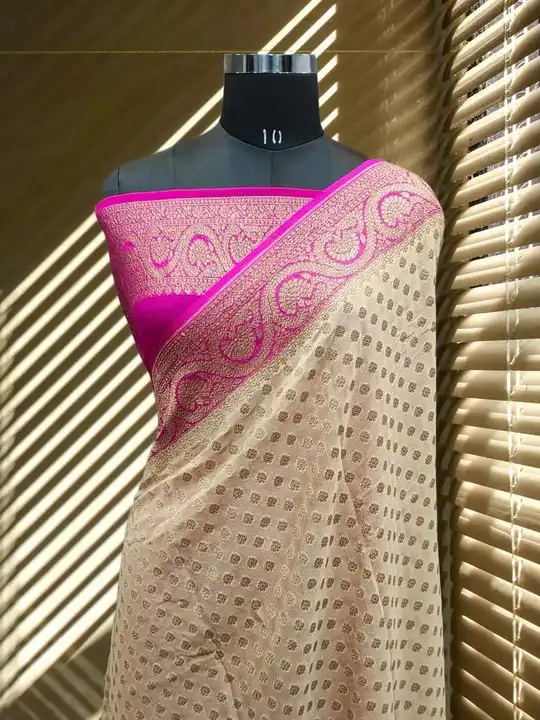 Banarasi daybal semi Georgette silk sarees uploaded by business on 8/3/2023