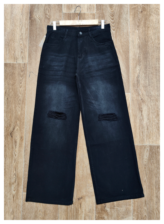 Wisker wide lege knew cut jeans  uploaded by Shoppingfactory on 8/3/2023