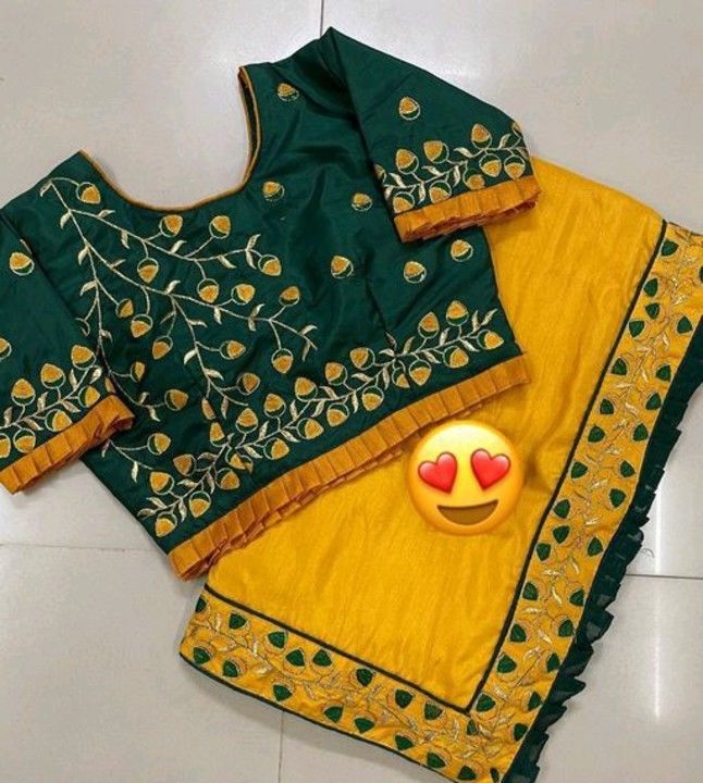 *Sarees*
Saree Fabric: Dola Silk
Blouse: Stitched Blouse
Blouse Fabric: Dola Silk
Pattern: Embroider uploaded by Pratima's collection on 3/18/2021