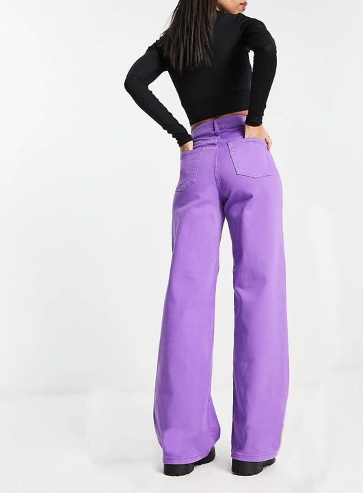 Purple Wide leg jeans  uploaded by Shoppingfactory on 8/3/2023