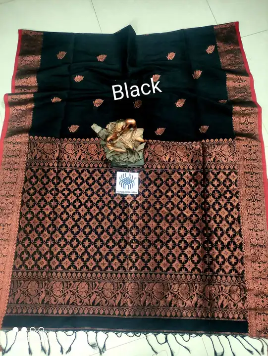 Copper Zari All Over Work Linen Jamdani Saree With Blouse Piece  uploaded by BSB HANDLOOM on 8/3/2023