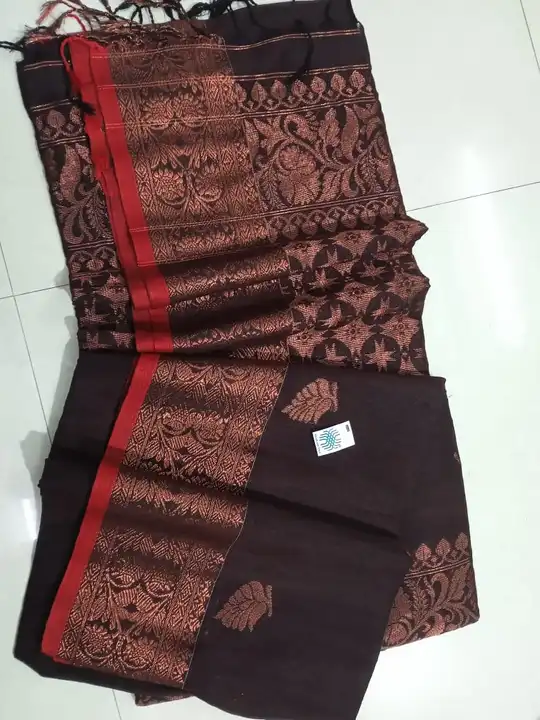 Copper Zari All Over Work Linen Jamdani Saree With Blouse Piece  uploaded by BSB HANDLOOM on 8/3/2023
