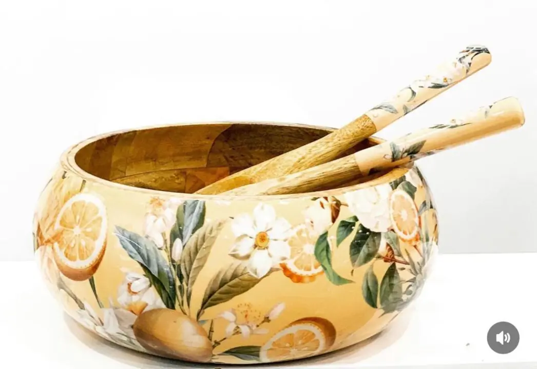 Wooden bowl and spoon uploaded by MH crafts india on 8/3/2023