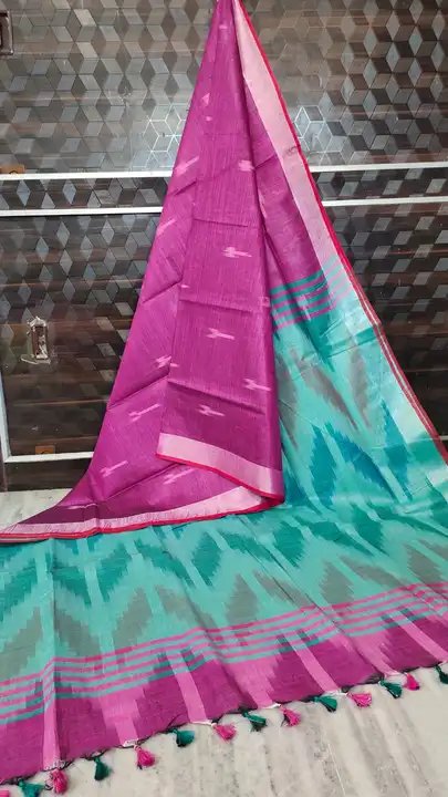 Post image Pure cotton ikkat sarees with running blouse 1 meter