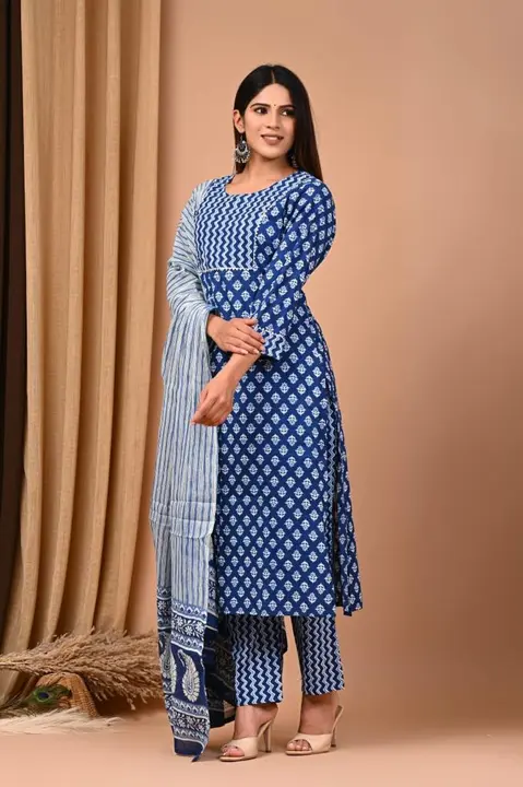 Cotton suit hand block  uploaded by Print factory bagru on 8/3/2023