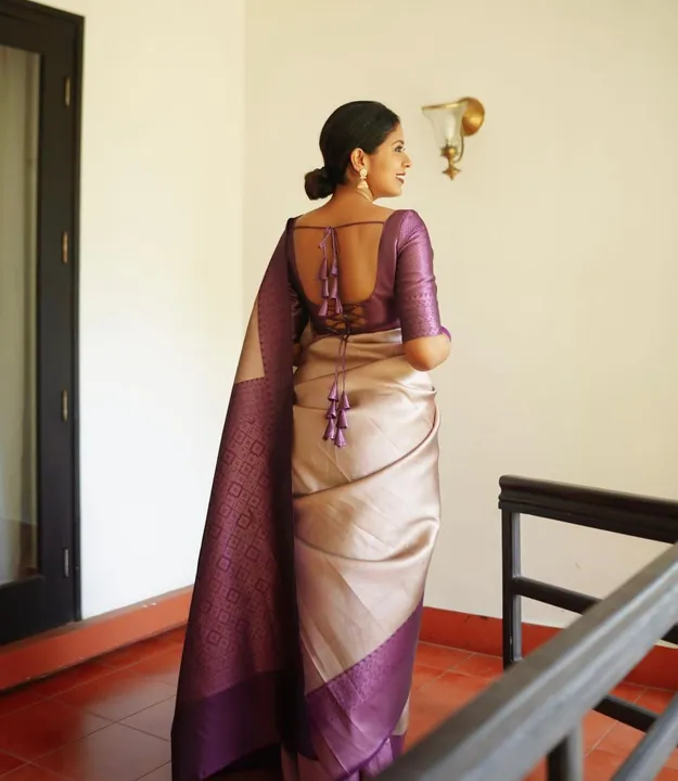 Rich pallu with allovar zari weaving design saree  uploaded by Dhananjay Creations Pvt Ltd. on 8/3/2023