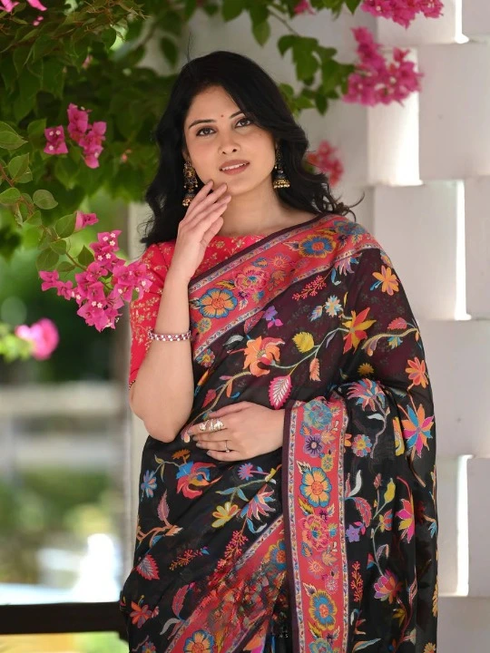 Rich pallu With Allover flower design saree uploaded by DHANANJAY CREATION  on 8/3/2023