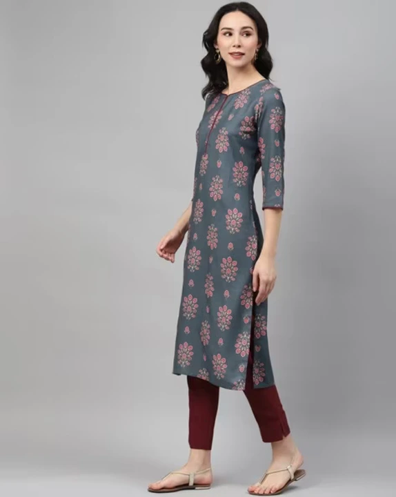 Dark gery color kurti pant set  uploaded by business on 8/3/2023