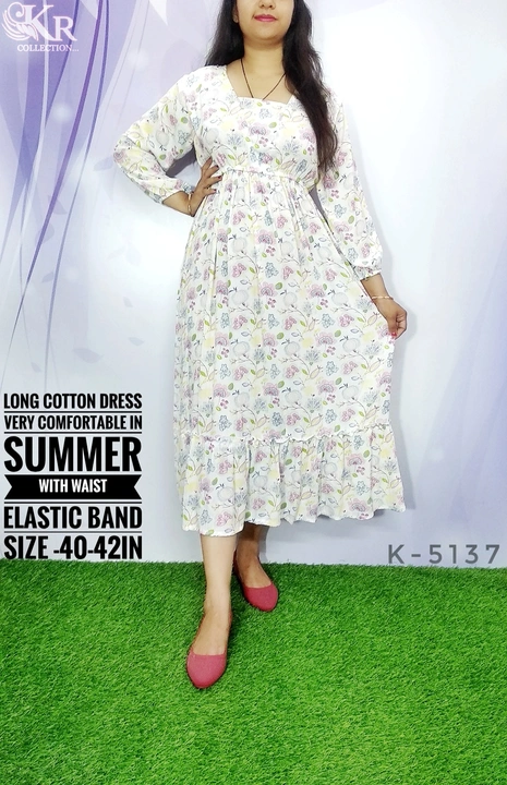 Cotton dress uploaded by krishna radha collection on 8/3/2023