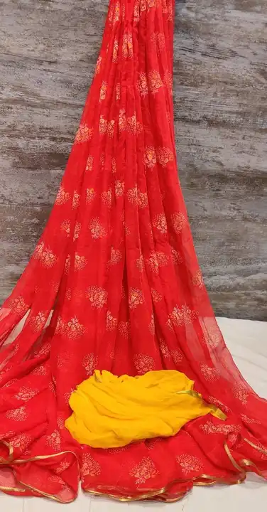 Chiffon jari pipen fabric uploaded by Deepika Designer Saree on 8/3/2023