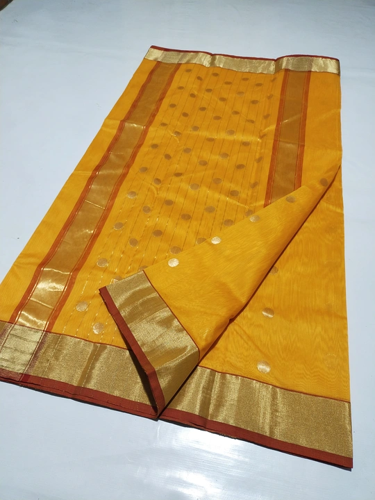 Chanderi Cotton Silk Saree uploaded by Chanderi Saree Sitara Handloom on 8/3/2023
