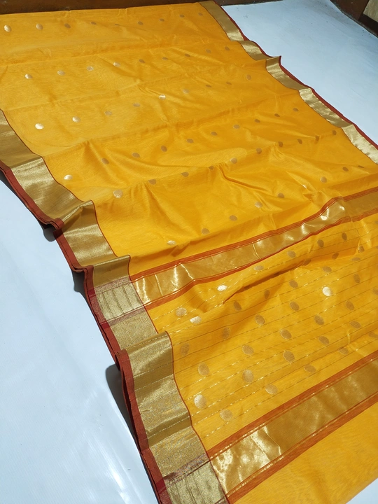 Chanderi Cotton Silk Saree uploaded by business on 8/3/2023
