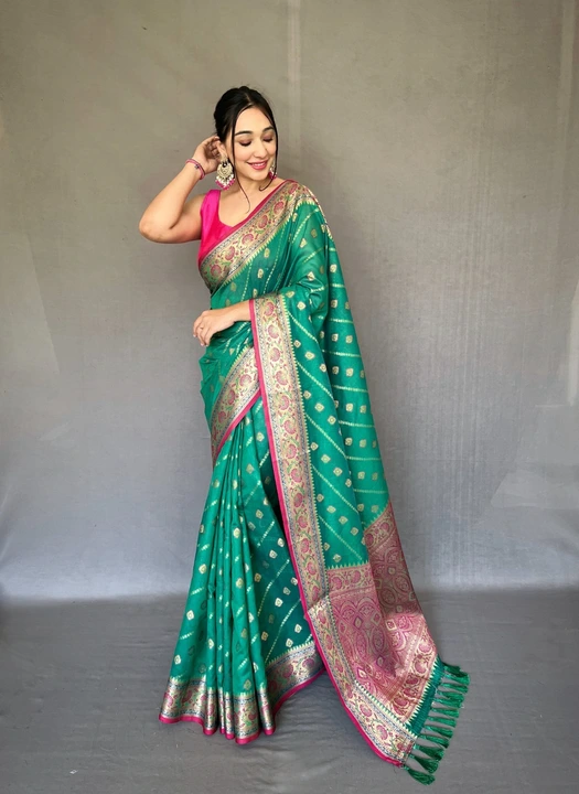 Exclusive 

Pure Silk Sarees with Gold Zari Weaving all over saree with Rich Weaving Pallu uploaded by Miss Lifestyle on 8/3/2023