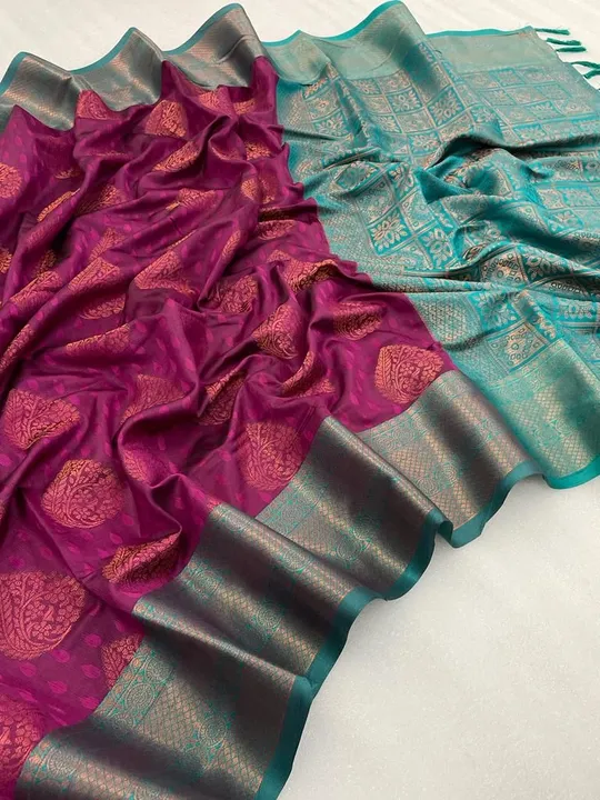 Presenting Indulge in the opulence of a 90D pure Kanjivaram silk saree, delicately woven  uploaded by Miss Lifestyle on 8/3/2023