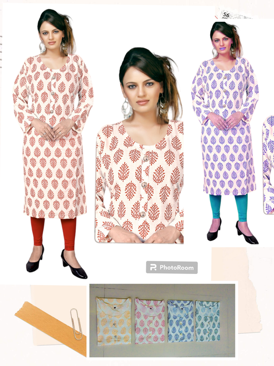 Plus size kurties    Size ; 3xl_(46)
Size; 4xl _(48)
Size: 5xl_ (50)
Rate :155/_Combo
 fabric: Rayon uploaded by Ridhi Sidhi Creation 9512733183 on 8/3/2023
