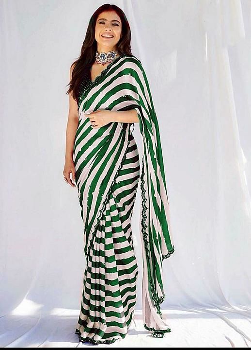 *DVD THE ONLINE BRAND🛍*

*SUPEREB SAREE COLLETION *

*DN:MS115*

*FABRIC:SATIN SILK GEORGETTE WITH  uploaded by Hetvi enterprise on 7/16/2020