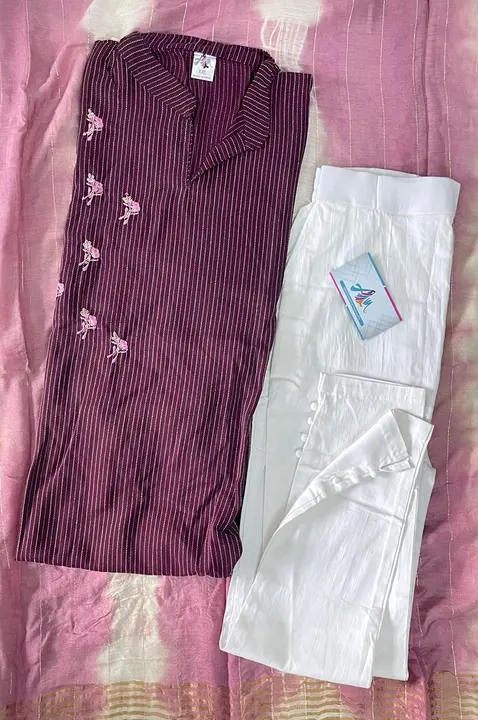 Embroidery kurta set uploaded by ANSH MANUFACTURERS on 8/3/2023
