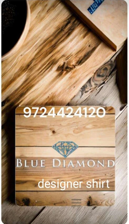 Visiting card store images of Blue diamond designer shirt