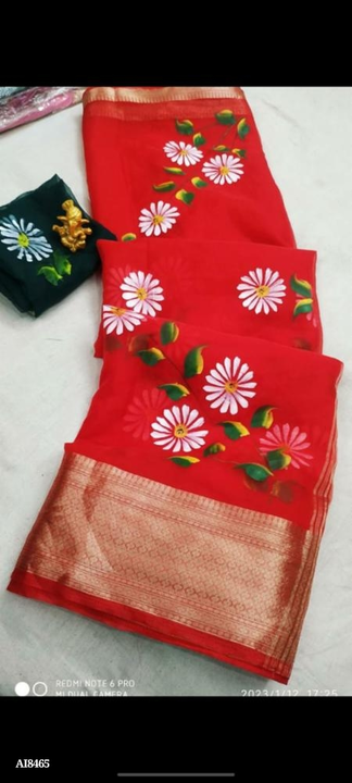 Orgenza febrics saree  uploaded by Khatu shyam taxtile on 8/4/2023