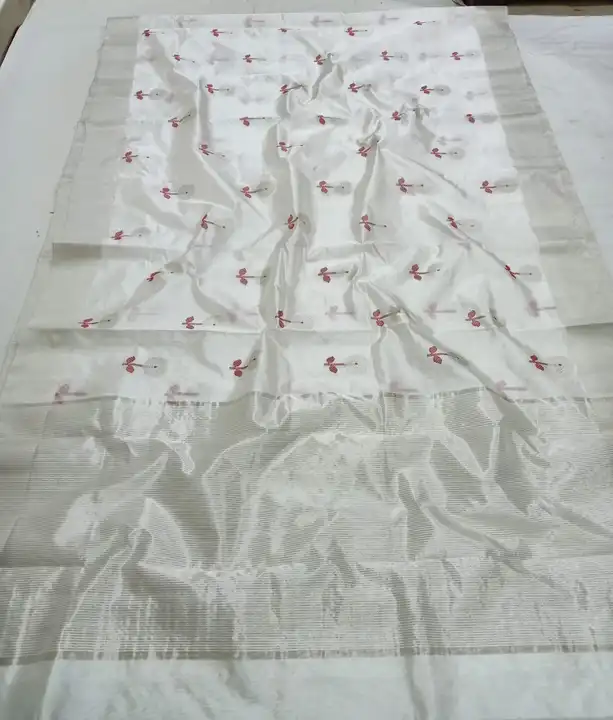 Chanderi Sarees handloom pattu silk  uploaded by Sk handloom chanderi on 8/4/2023