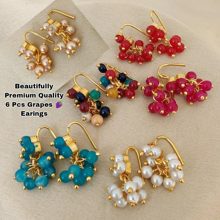 Beautifully Premium Quality Gold 6 Pcs Grapes Earings Combo
 uploaded by Jewelery outlet on 8/4/2023