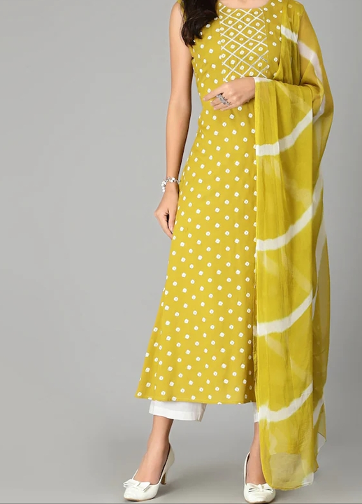 Women Geometric Printed Kurta With Dupatta Set  uploaded by NR Creations on 8/4/2023