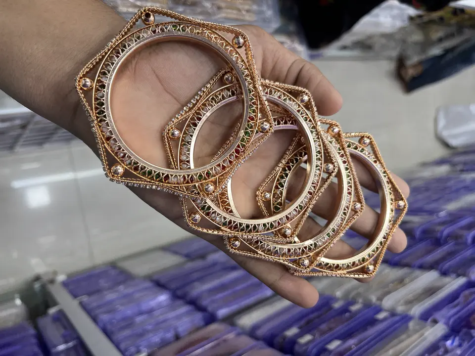 Hexagonal shaped bangles uploaded by Kusum Imitation jewellery on 8/4/2023