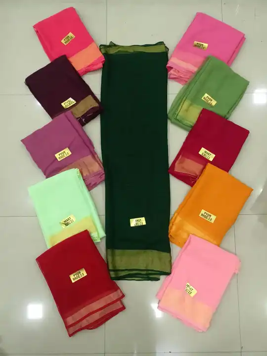 Plain saree  uploaded by business on 8/4/2023